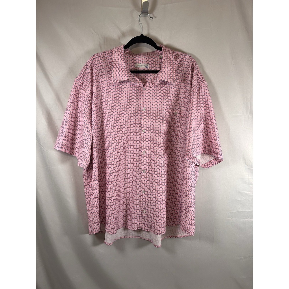 Westport Lifestyle Mens 3X polo golf shirt martini glasses pink vacation